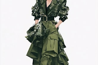 draw a fashion illustration or sketch