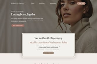 design squarespace medical spa website aesthetic clinic website skincare website