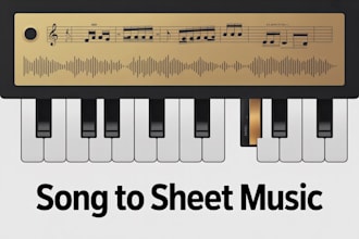 convert song to sheet music, music transcription, tabs, lead sheet