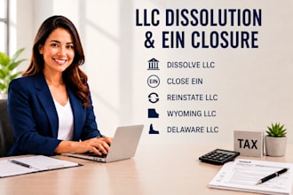 dissolve llc, ein, file llc dissolution,franchise tax,handle company dissolution