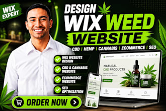 design wix weed website sitjet website cbd hemp cannabis ecommerce website seo