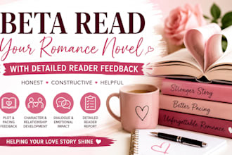 beta read your romance novel with detailed reader feedback