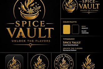 create luxury restaurant brand identity kit