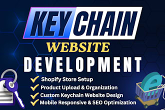 create a modern keychain ecommerce website