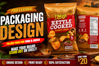 do a professional food label and food packaging design
