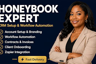 setup your honeybook CRM, workflow automation and client onboarding with payment