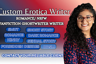 write custom romance erotic story, nsfw, steamy, bdsm books