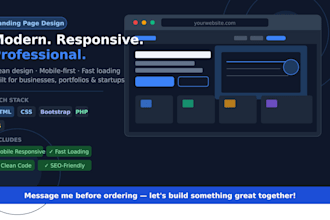 design a responsive single page website and help with hosting and domain