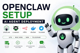 openclaw setup openclaw install clawdbot n8n ai agent on vps mac mini telegram
