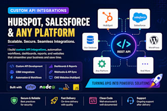 build custom hubspot, salesforce API integrations and automation