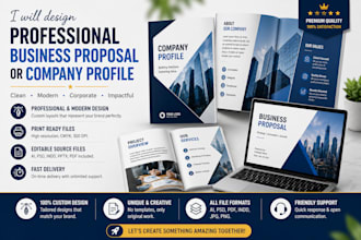 design professional business proposal or company profile