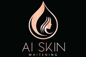 design skin whitening cosmetics salon logo