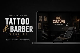 design tattoo website tattoo artist tattoo studio website barber website