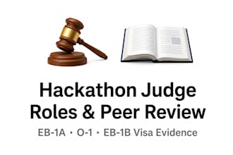 secure hackathon judge and peer review roles for eb1a and o1 visa approval