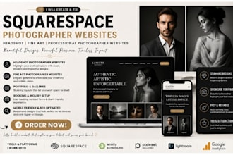 create fix squarespace headshot photographer website fine art photographer site