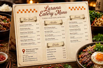 design professional poster flyer menu design