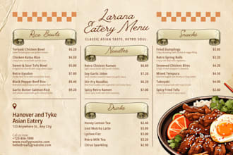 design professional poster flyer menu design