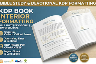 format your bible study, devotional or prayer journal for KDP