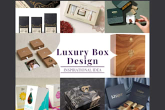 design luxury product packaging, labels, and box designs