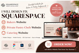 design fix squarespace bakers website private pastry chefs website catering site