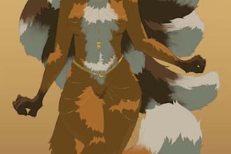 draw furry art and character design