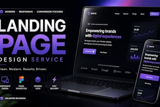 design modern web landing page UI UX for your business