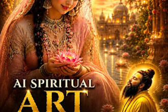 create premium ai spiritual art and divine illustration