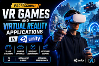 develop and design VR games and virtual reality applications in unity
