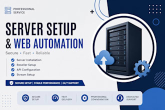 create server installation, resellers, api and stream