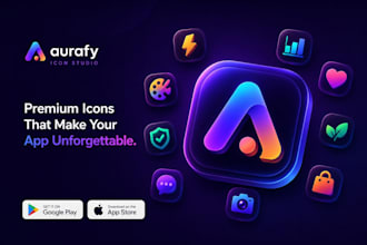design attractive mobile app icon and app logo