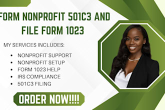 form nonprofit 501c3 file form 1023 and provide compliance support