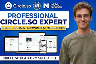 circle so online course setup circle so community circle so membership website