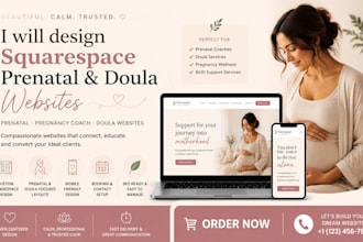 design squarespace prenatal pregnancy coach website doula website maternity site