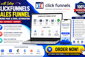 setup clickfunnels sales funnel clickfunnels landing page email automation