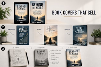 design professional book cover, amazon KDP self help book, self publisher cover