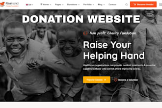 create non profit ngo fundraising church donation website design crowdfunding