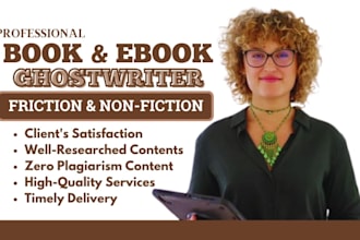 ebook ghostwriter,bussiness book writer memoir or friction writing