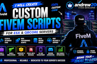 create custom fivem scripts for esx and qbcore servers