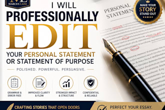 professionally edit your personal statement or statement of purpose