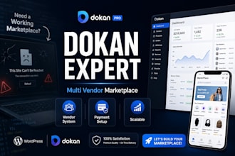 build multi vendor ecommerce marketplace with dokan pro wordpress website online