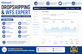manage walmart dropshipping ,2 step dropshipping and wfs as your walmart va