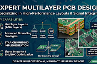 design multilayer pcb with agnd dgnd pgnd star grounding