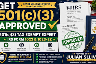 file 501c3 tax exempt status for your nonprofit organization