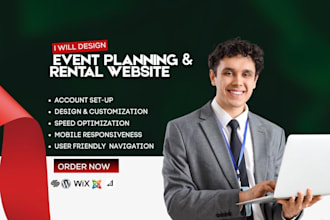 do event planning website, wedding event planner website, event rental website