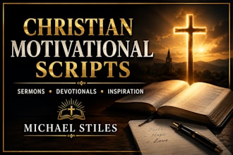 write christian motivational scripts sermon and inspirational devotionals