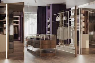 redesign 3d clothing store, boutique shop, showroom design, luxury interior, cad