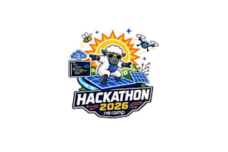 design unique solar hackathon logo