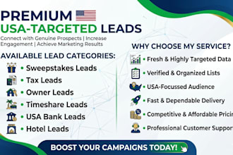 provide sweep tak lead, usa lead, owner timeshare lead, owner bank leads