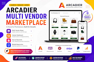 build and customize a professional arcadier multi vendor website marketplace