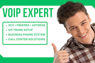 create 3cx freepbx aterisk sip trunk and voip phone system
